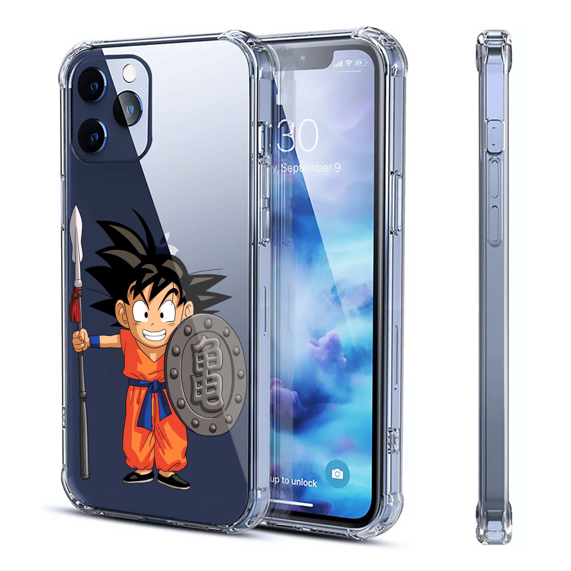 （画像用） ドラゴンボール 孫悟空（そん ごくう）Son Goku カカロット DRAGON BALL Kakarotto 【iPhone 12シリーズ対応】透明スマホケース（クリアソフトケース）